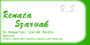 renata szarvak business card