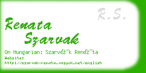 renata szarvak business card